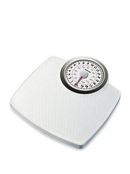 Product photograph of Salter Large Dial Bathroom Scales - White from very.co.uk