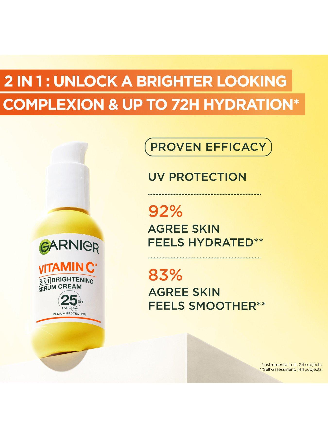 Image 2 of 7 of Garnier 2-in-1 Formula With 20% Vitamin C Serum and SPF 25 Moisturiser