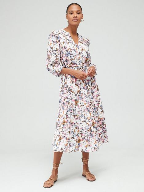 v-by-very-tie-waist-midi-dress-floral-print