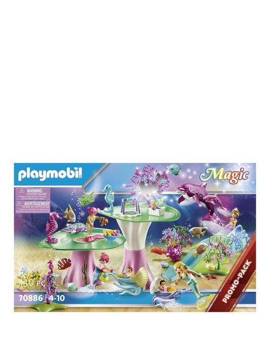 front image of playmobil-70886-magic-mermaids-daycare