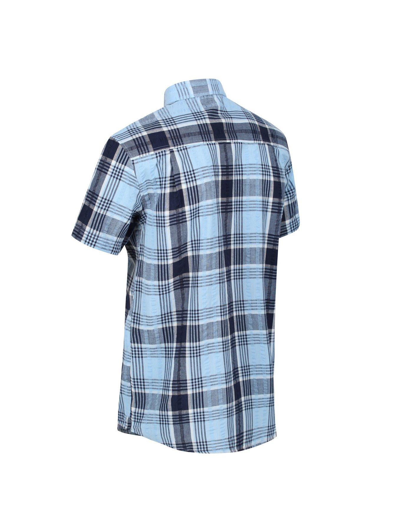 Men Deakin Checked Short Sleeve Shirt - Blue
