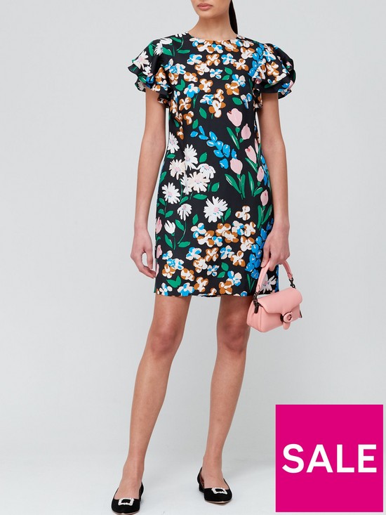 front image of kate-spade-new-york-meadow-shift-dress-black
