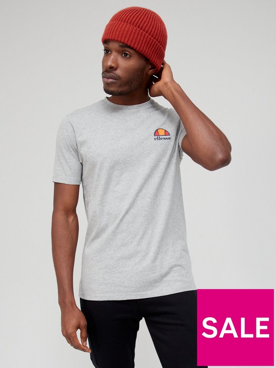 front image of ellesse-canaletto-t-shirt-grey