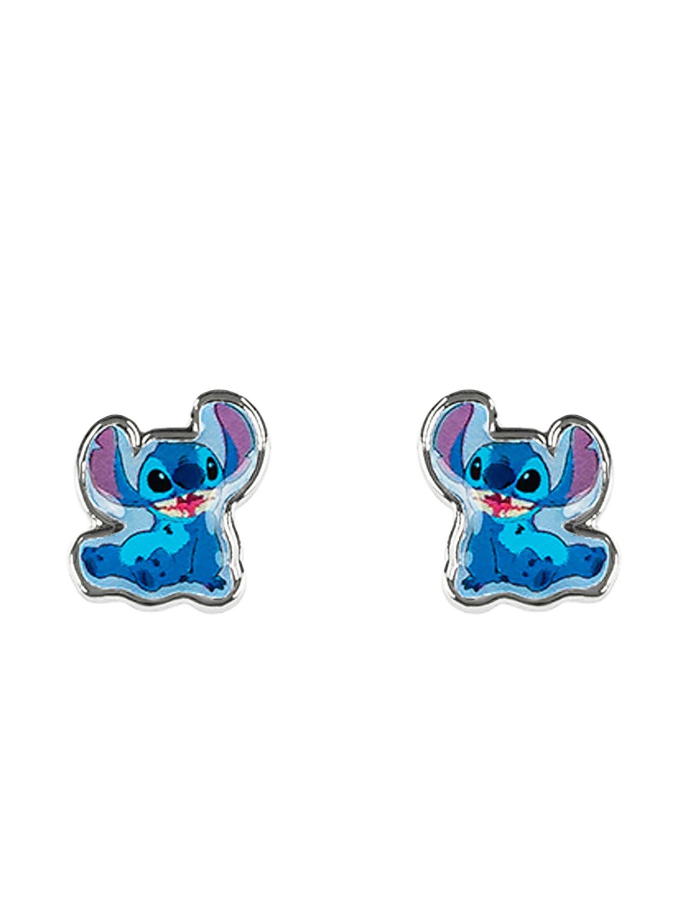 Disney Lilo & Stitch Blue Scrunchie & Stud Earring Set