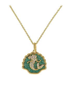 disney princess the little mermaid gold coloured plated necklace