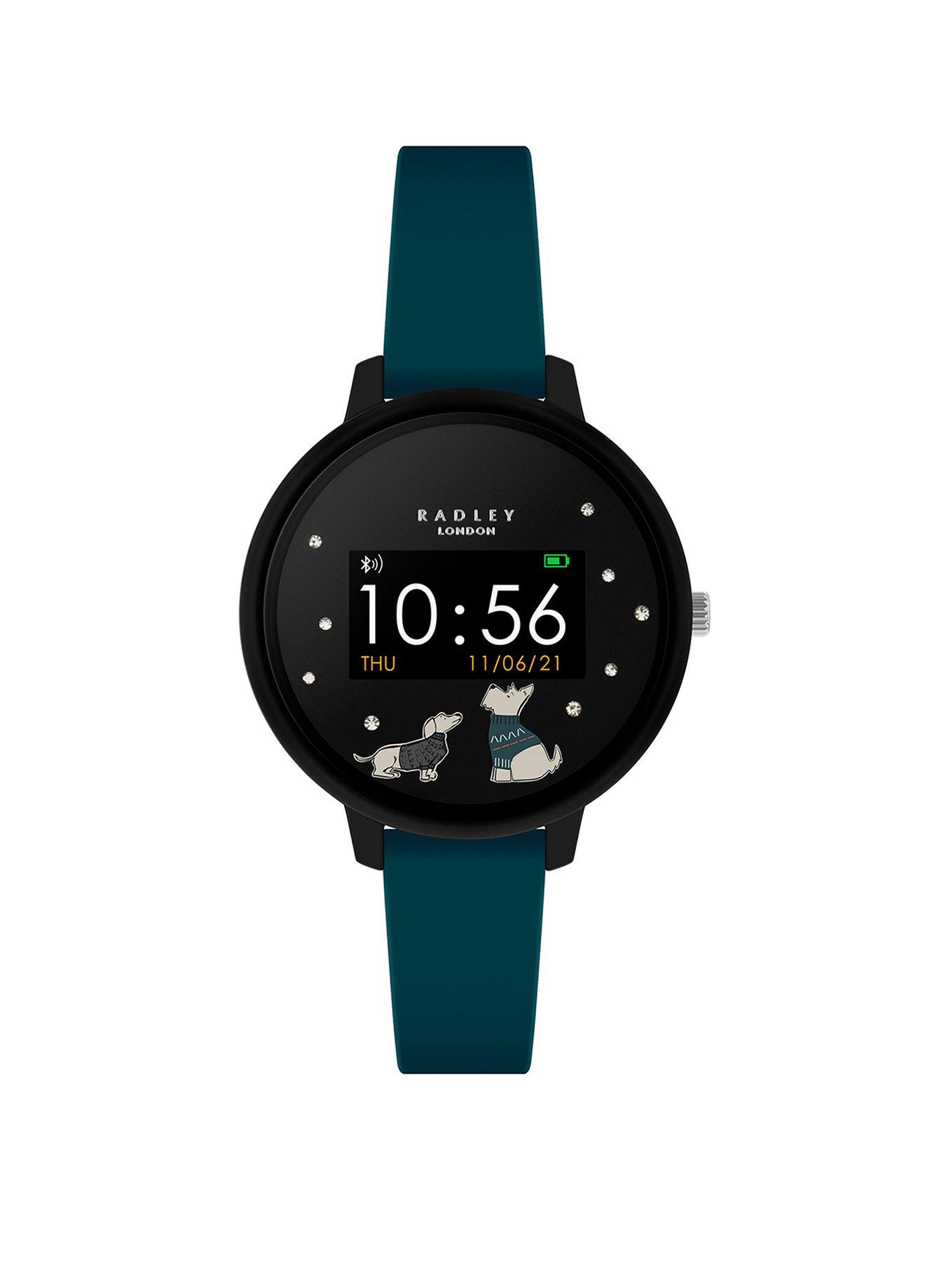 Radley Series 3 Smart Ladies Teal Silicone Strap Watch very.co.uk