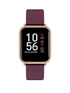 reflex active series 6 smart watch with colour touch screen & stone set case with up to 7 day battery life