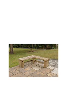 Product photograph of Forest Double Corner Sleeper Bench 1 2m from very.co.uk