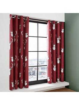Product photograph of Catherine Lansfield Munro Eyelet Curtains from very.co.uk