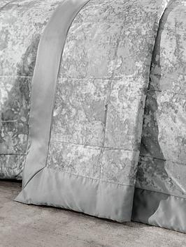 Product photograph of Catherine Lansfield Crushed Velvet Bedspread Throw - Grey from very.co.uk