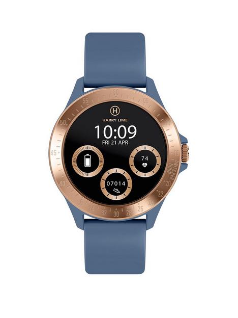 harry-lime-fashion-smart-watch-in-navy-with-rose-gold-colour-bezel
