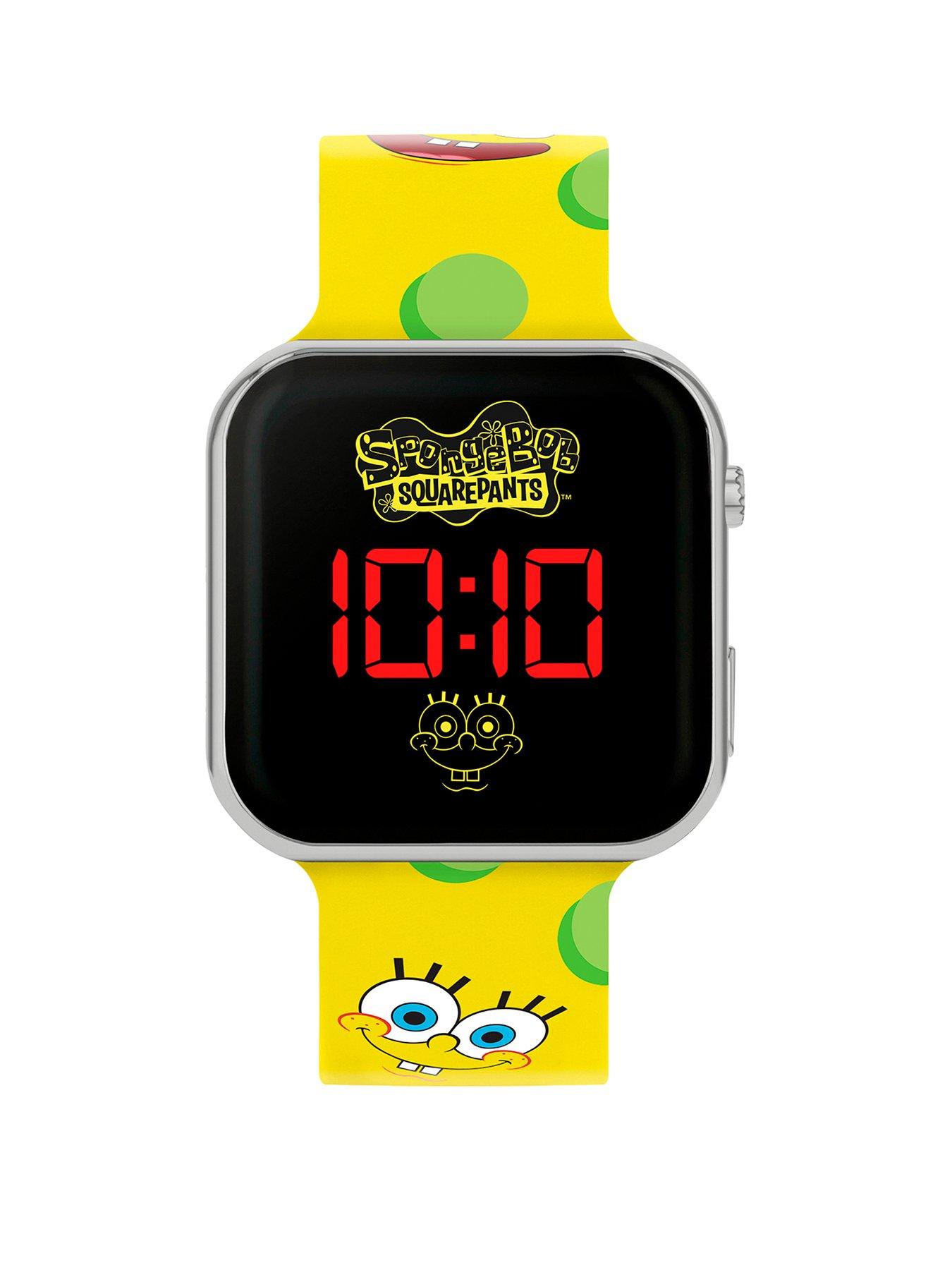 Nickelodeon SpongeBob Yellow LED Watch with Printed Silicone Strap