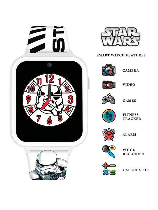 stillFront image of disney-star-wars-white-stormtrooper-smart-watch-with-printed-silicone-strap