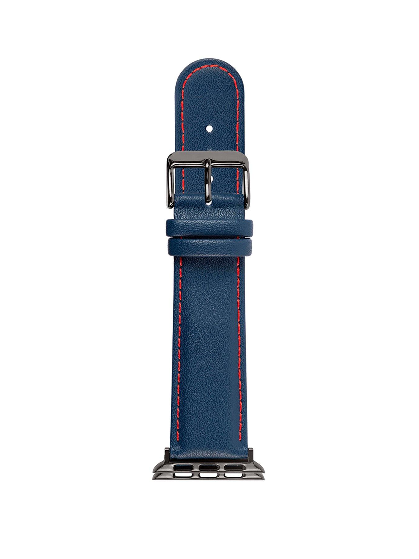 Product photograph of Disney Marvel Spiderman Navy Printed Apple Strap from very.co.uk