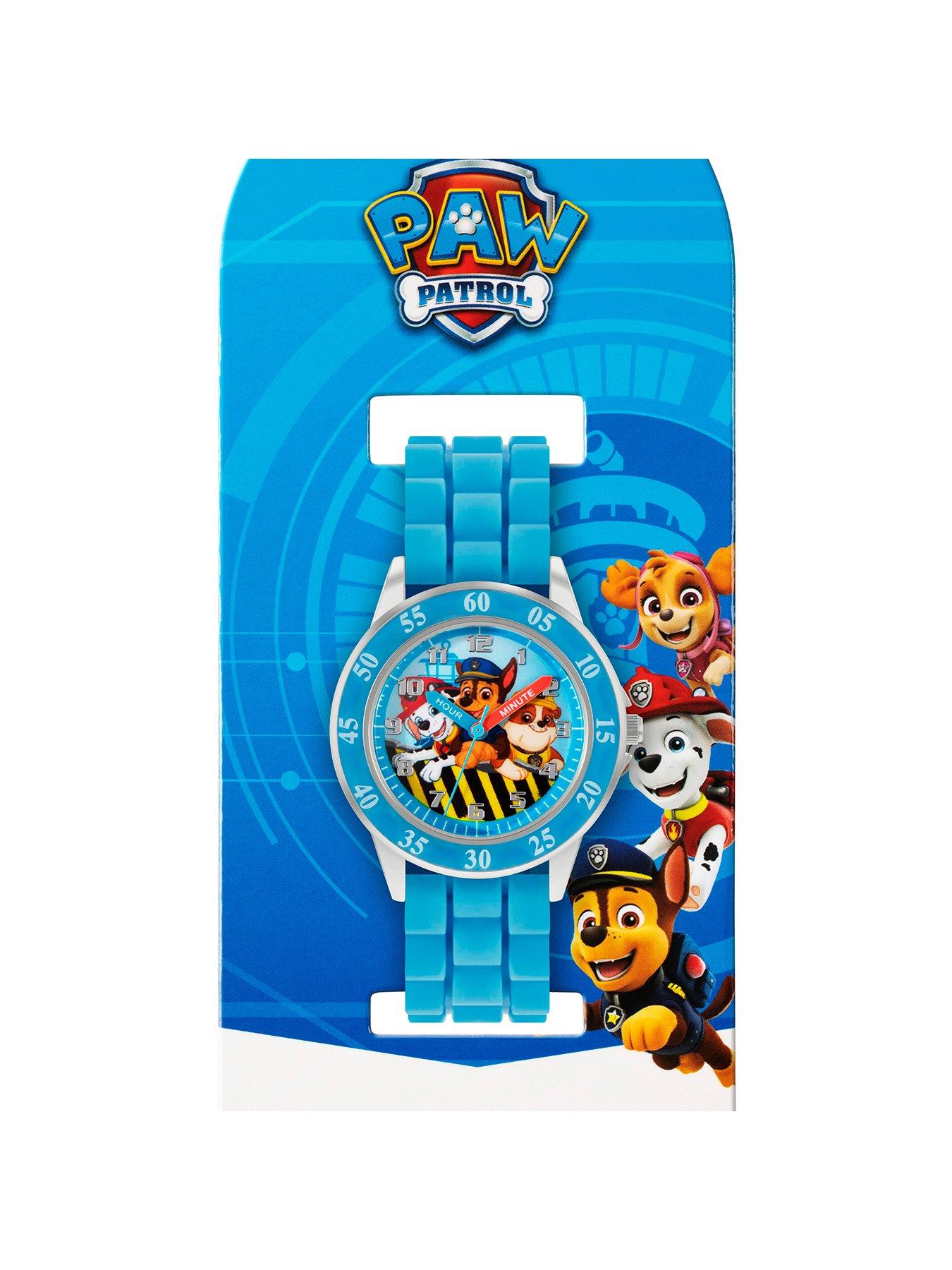 Nickelodeon Paw Patrol Blue Silicone Strap Time Teacher Watch