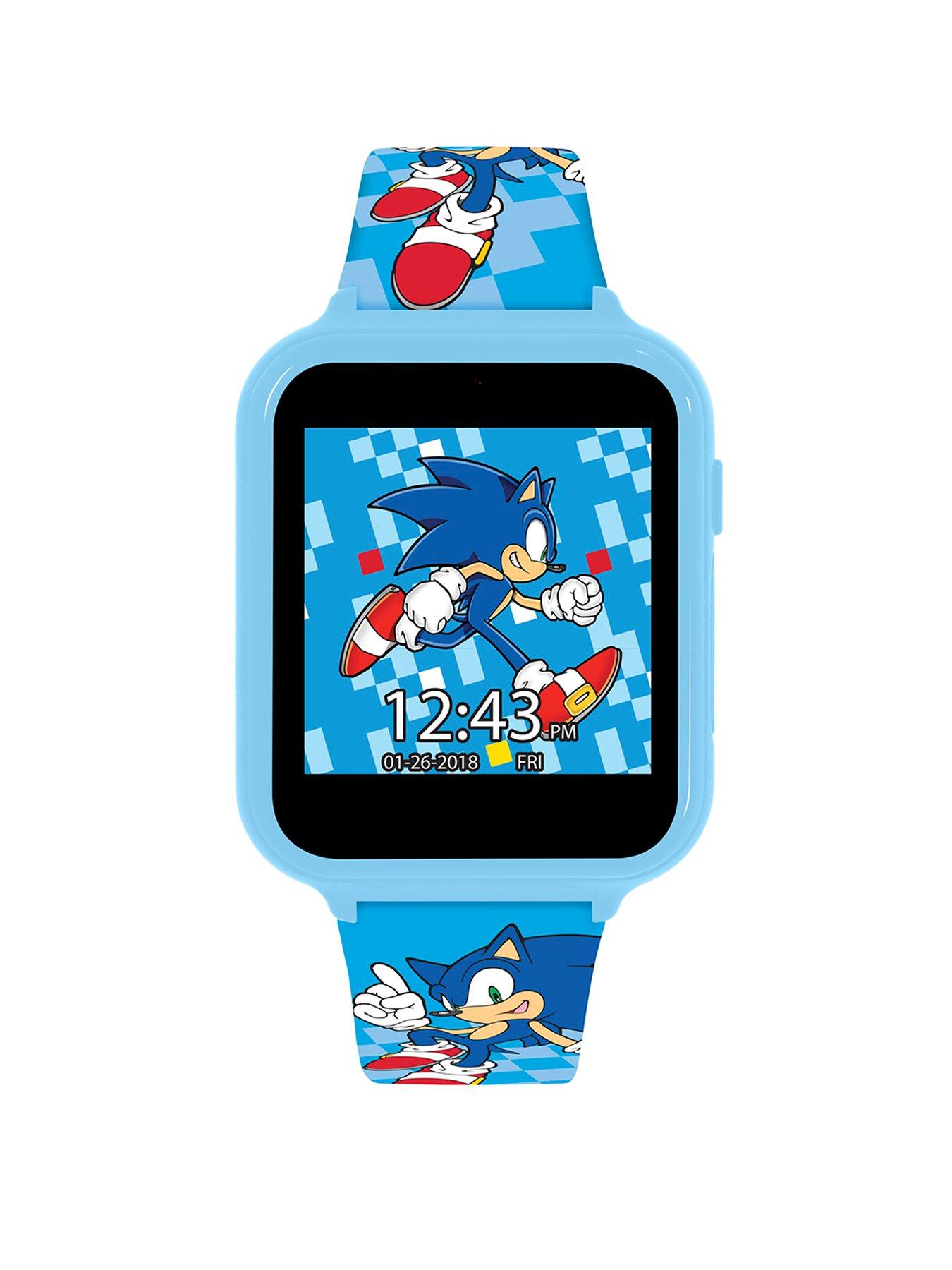 Sonic the Hedgehog Sega Sonic The Hedgehog Blue Silicone Strap Time Teacher  Watch