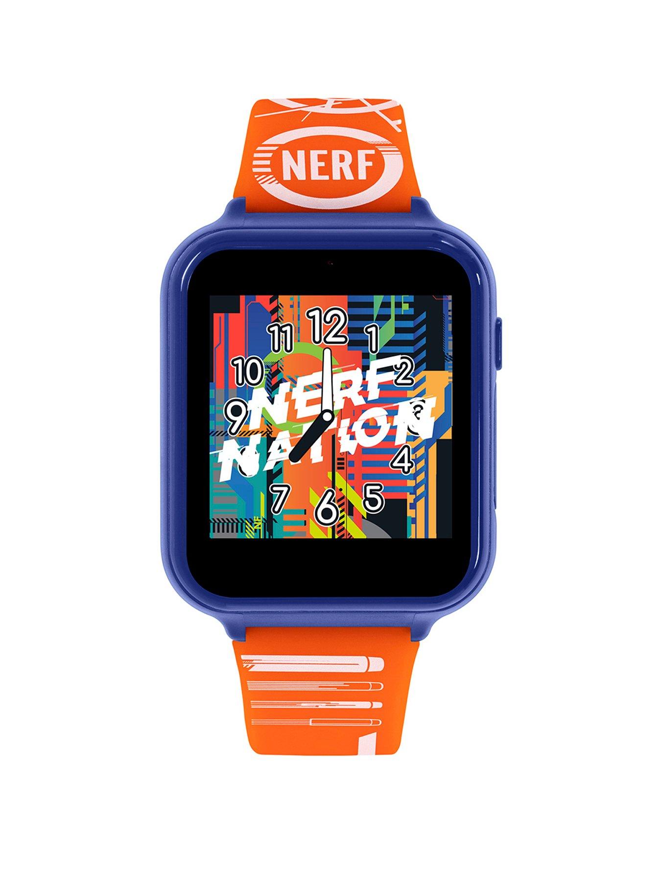 Kids Hasbro Nerf Blue & Orange Interactive Silicone Strap Smart Watch