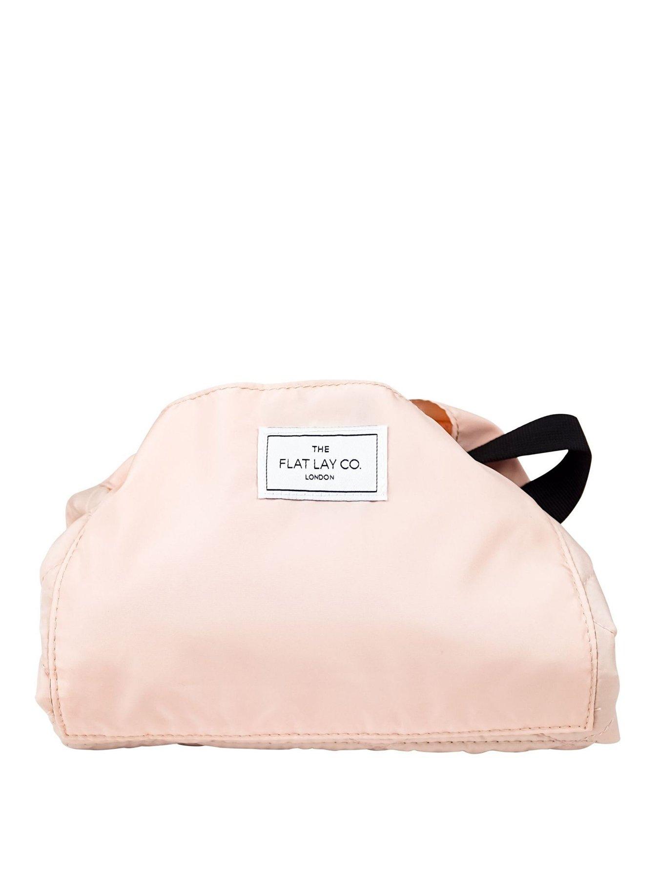 The Flat Lay Co. XXL Blush Pink Open Flat Makeup Bag very.co.uk