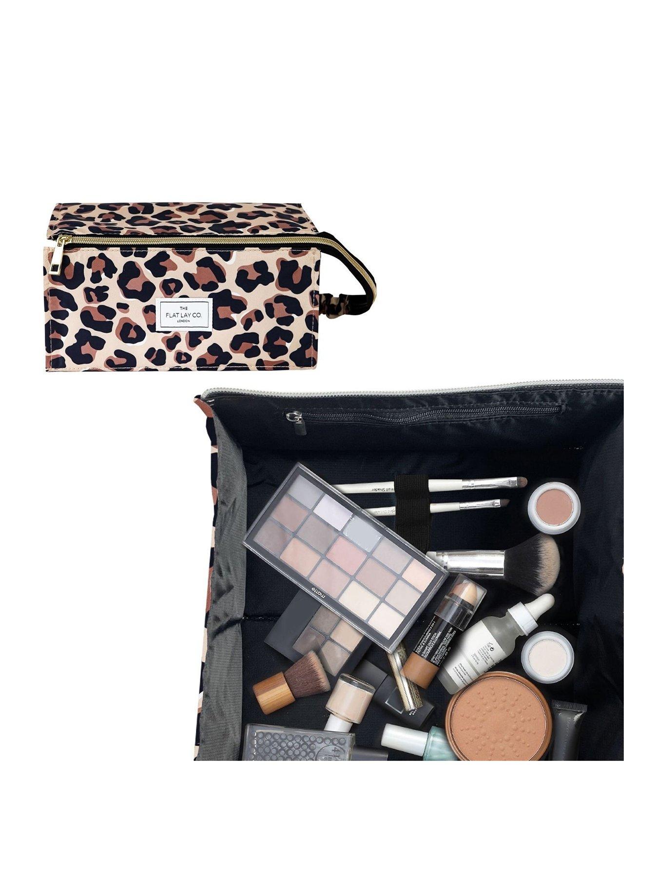 The Flat Lay Co. XXL Leopard Open Flat Makeup Box very.co.uk
