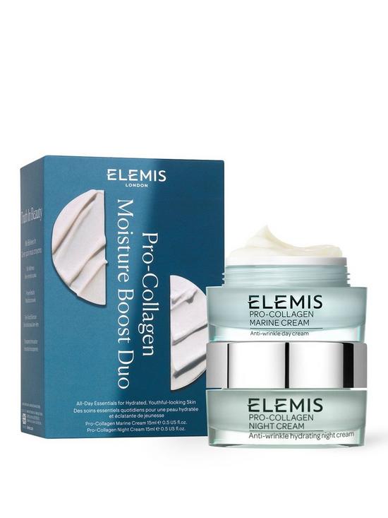 front image of elemis-pro-collagen-moisture-boost-duo-total-pack-30ml-15ml-each