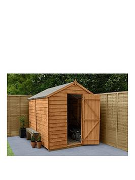 Forest Overlap Dip Treated 8X6 Apex Shed - No Window