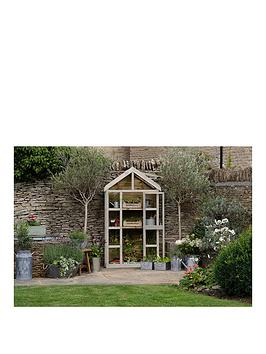 Product photograph of Forest Georgian Wall Greenhouse With Auto Vent from very.co.uk
