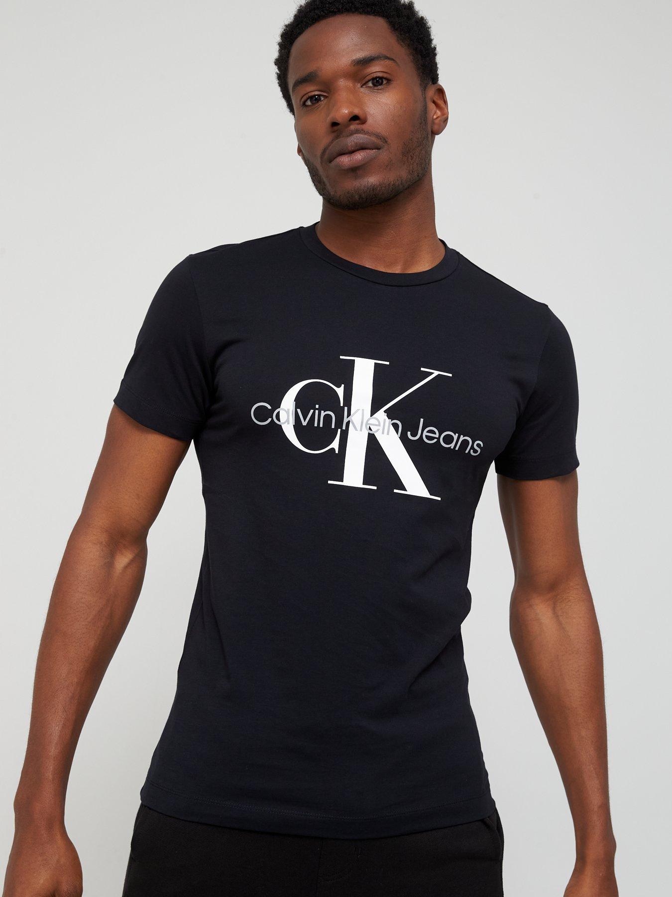 Calvin Klein Jeans Monogram Logo T Shirt Black