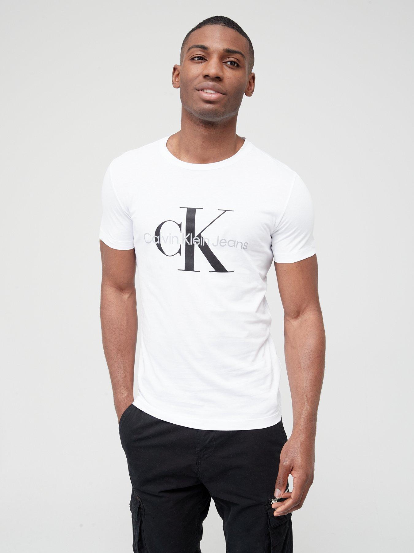 Calvin klein logo on sale t shirt mens