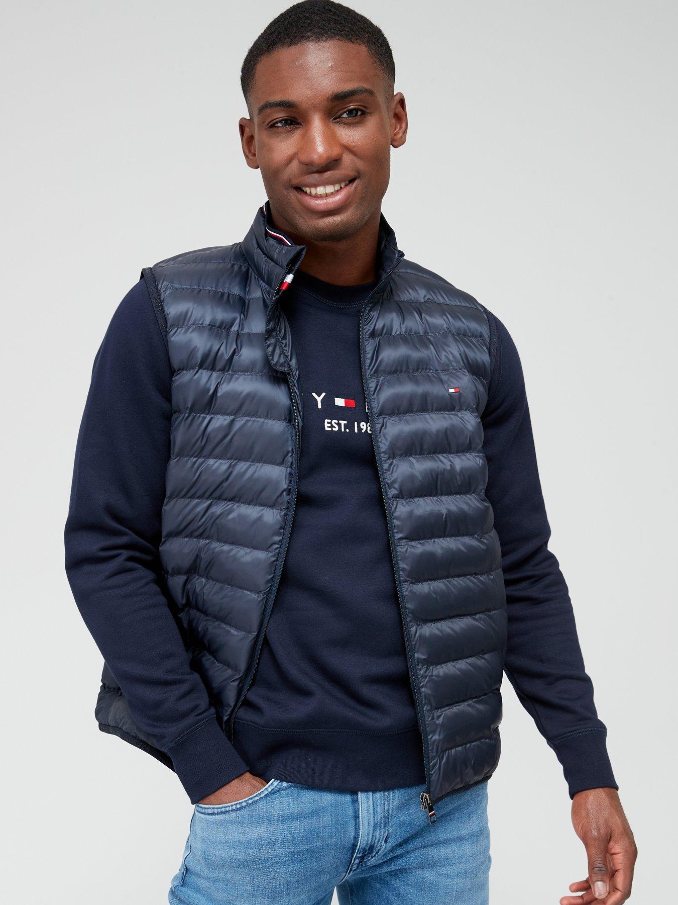 Tommy Hilfiger Men's Core Packable Circular Gilet, Blue, XS at  Men's  Clothing store