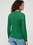  image of fig-basil-fluffy-cable-knit-jumper-ndash-greennbsp