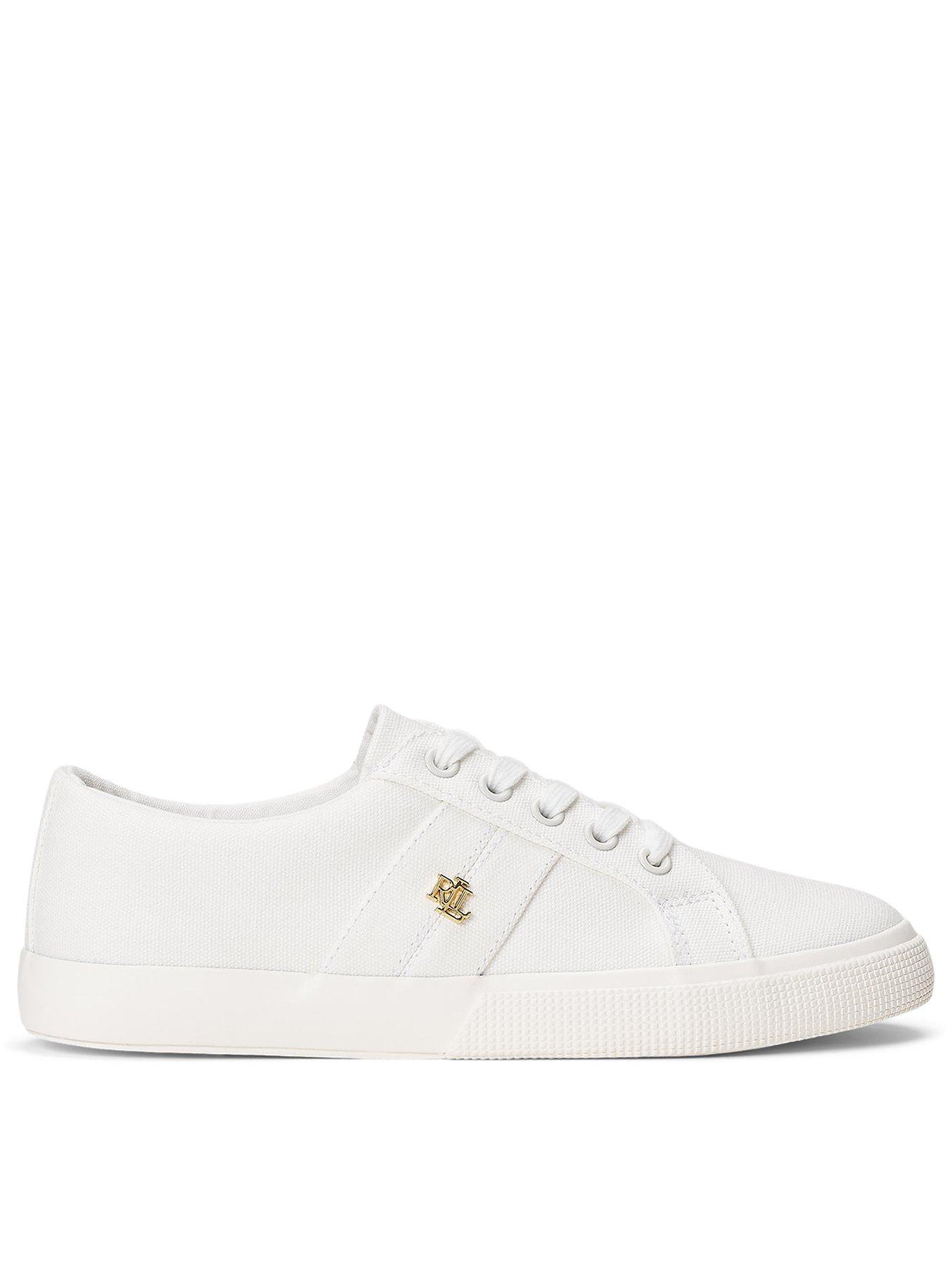 Ralph lauren white hot sale canvas sneakers