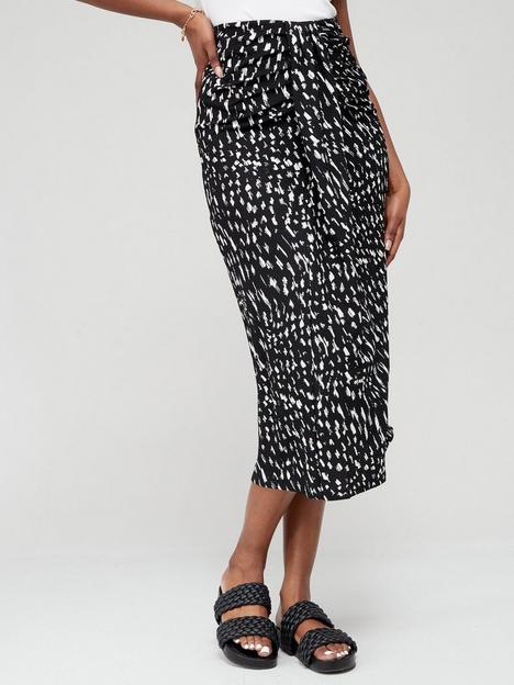 v-by-very-knot-front-draped-midi-skirt-print
