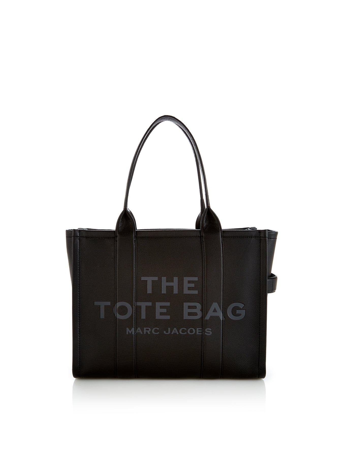 undefined The Large Leather Tote Bag - Black