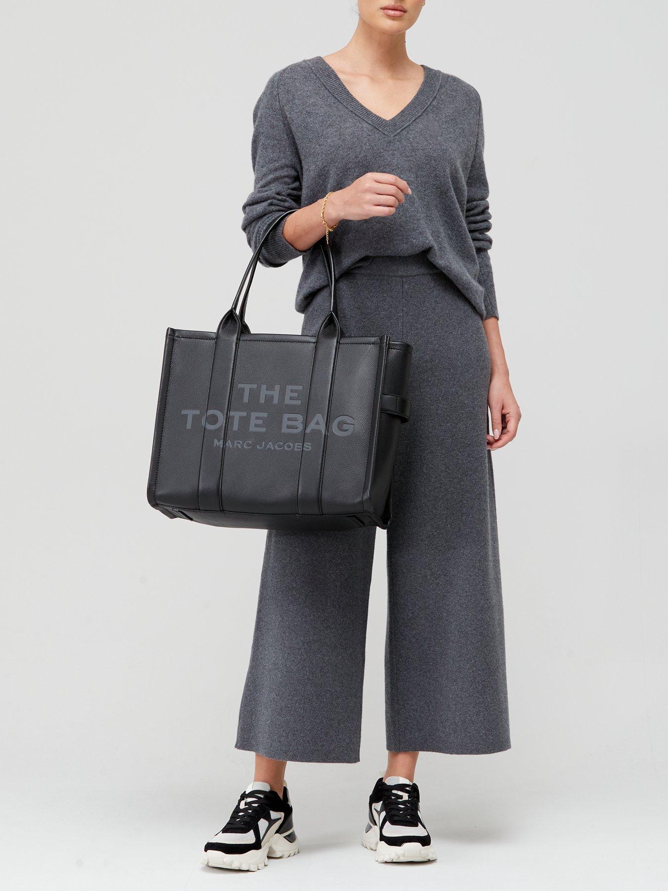 The Large Leather Tote Bag in Black - Marc Jacobs