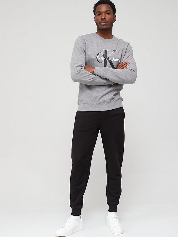 Calvin Klein Jeans Monogram Logo Sweatshirt - Mid Grey Heather