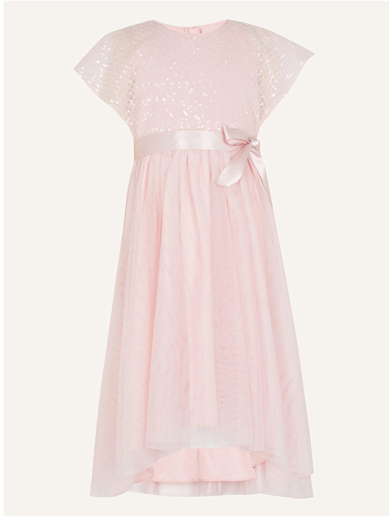 Occasion & wear Girls S.e.w. Truth Cape Sleeve Dress - Dusky Pink