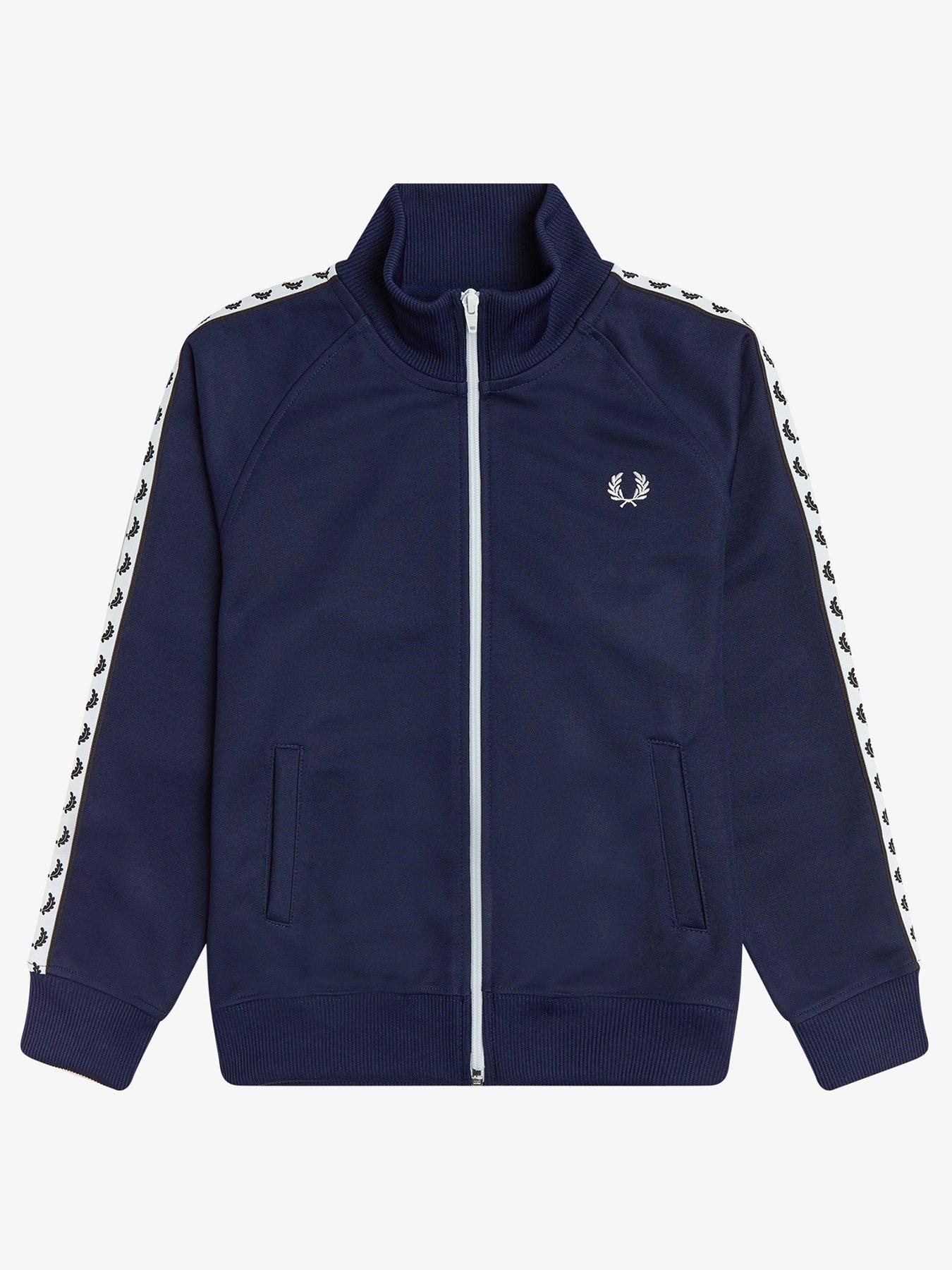 Boys Clothes Boys Taped Track Jacket - Carbon Blue