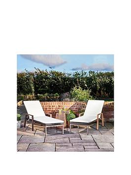 Product photograph of Teamson Home Chaise Lounger - Set Of 2 With Arm from very.co.uk