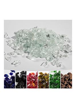 Product photograph of Teamson Home Clear Fire Glass - 4kg from very.co.uk