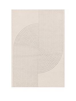 Product photograph of Asiatic Muse Arch Cream Black Rug from very.co.uk