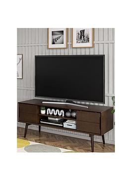 Product photograph of Novogratz Brittany Tv Stand - Walnut - Fits Up To 55 Inch Tv from very.co.uk