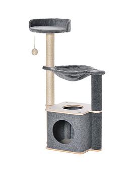 Product photograph of Pawhut Cat Tree Tower Amp Activity Centre 95cm from very.co.uk