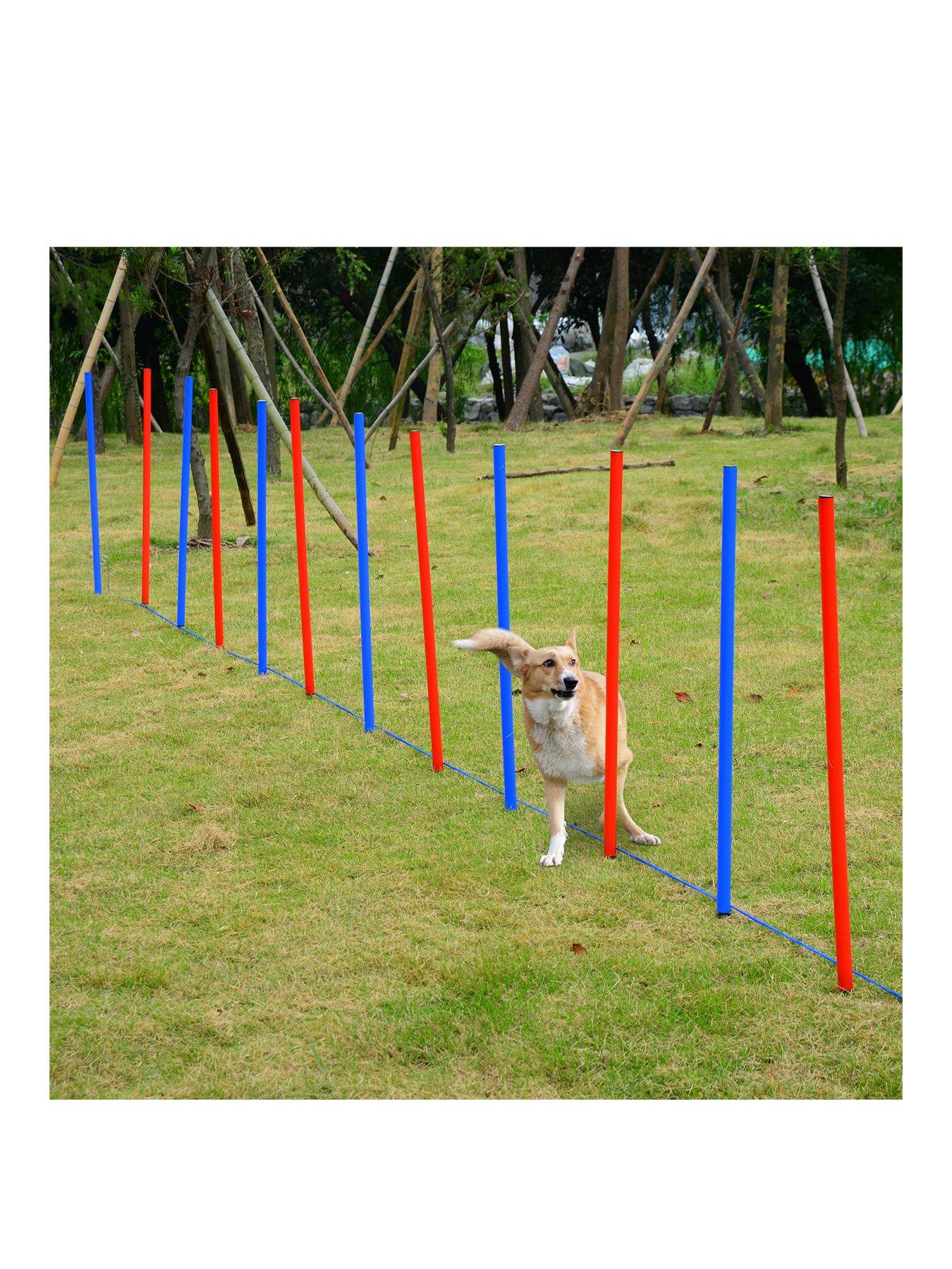 Product photograph of Pawhut Pet Agility Training Run Jump Set from very.co.uk