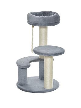 Product photograph of Pawhut 65 Cm Cat Tree Kitty Scratcher Kitten Activity Centre from very.co.uk