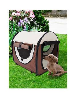 Product photograph of Pawhut Folding Fabric Soft Pet Crate 46lx36wx41h Cm from very.co.uk