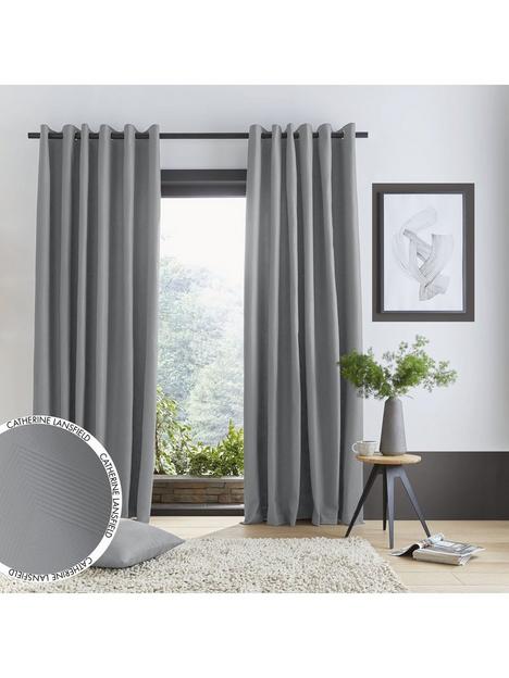 catherine-lansfield-pinsonic-chevron-geometric-lined-eyelet-curtains-silver-grey-66x90