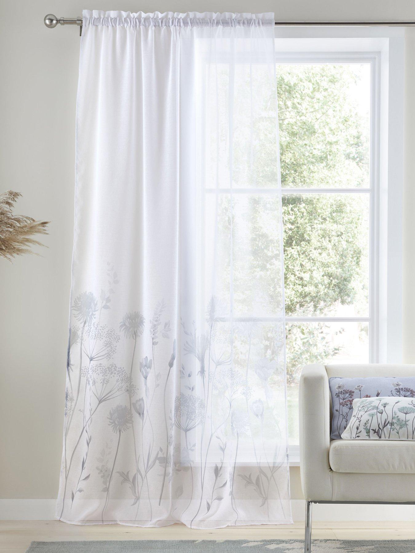 Sheer voile panels top