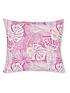  image of catherine-lansfield-tropical-leaves-indoor-outdoor-cushion-hot-pink-45x45
