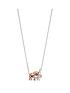  image of the-love-silver-collection-rose-gold-plated-mum-elephant-silver-baby-necklace