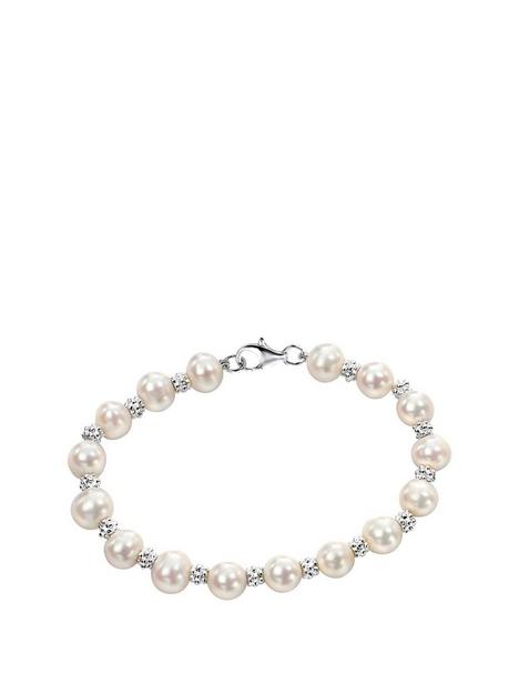 the-love-silver-collection-silver-pearl-bracelet-with-textured-beads